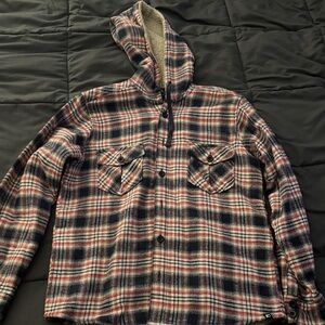 Swell Red and Blue Plaid Flannel Jacket